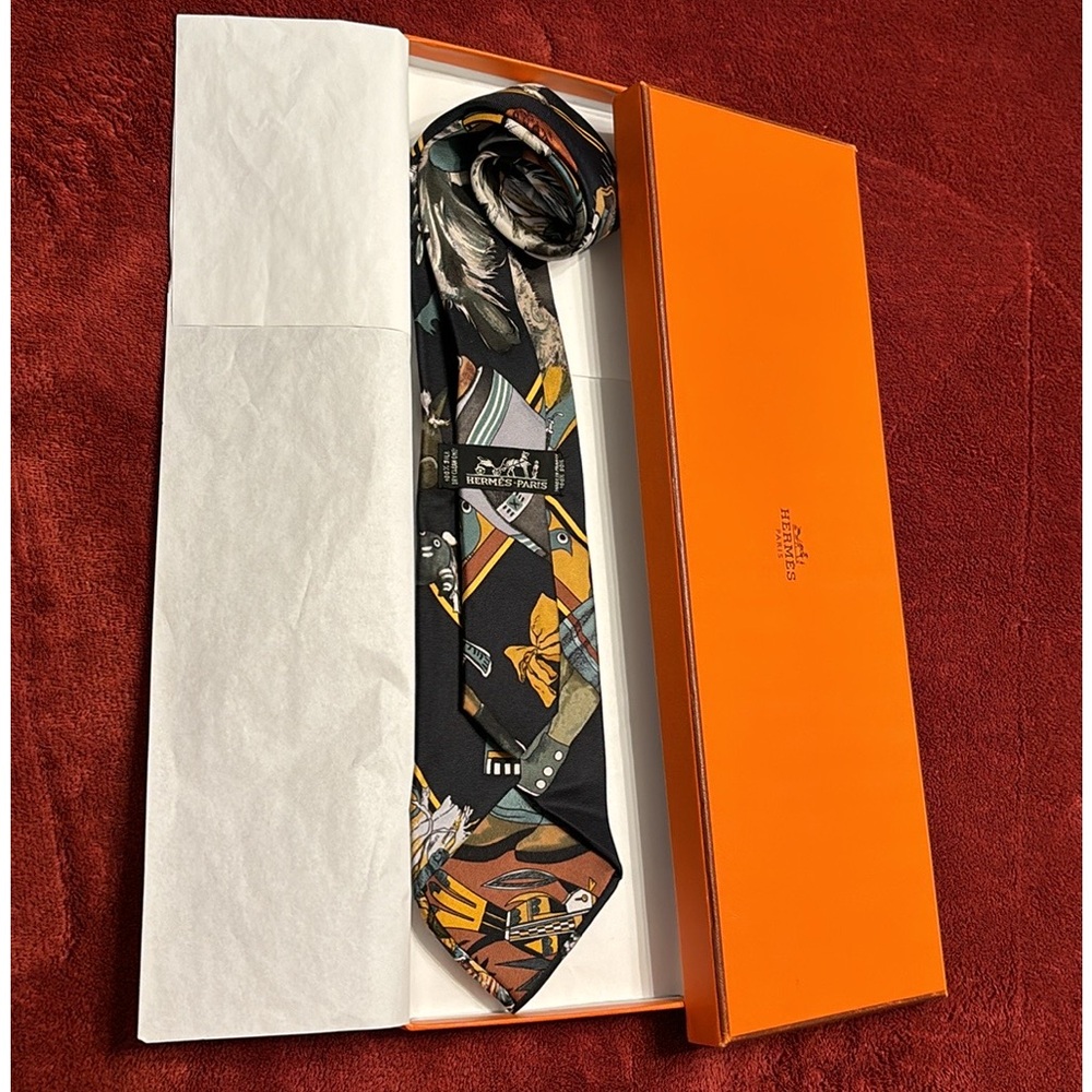 FINALPRICE❤️RAREHerme'sMen's tie by.NeimanMarcus